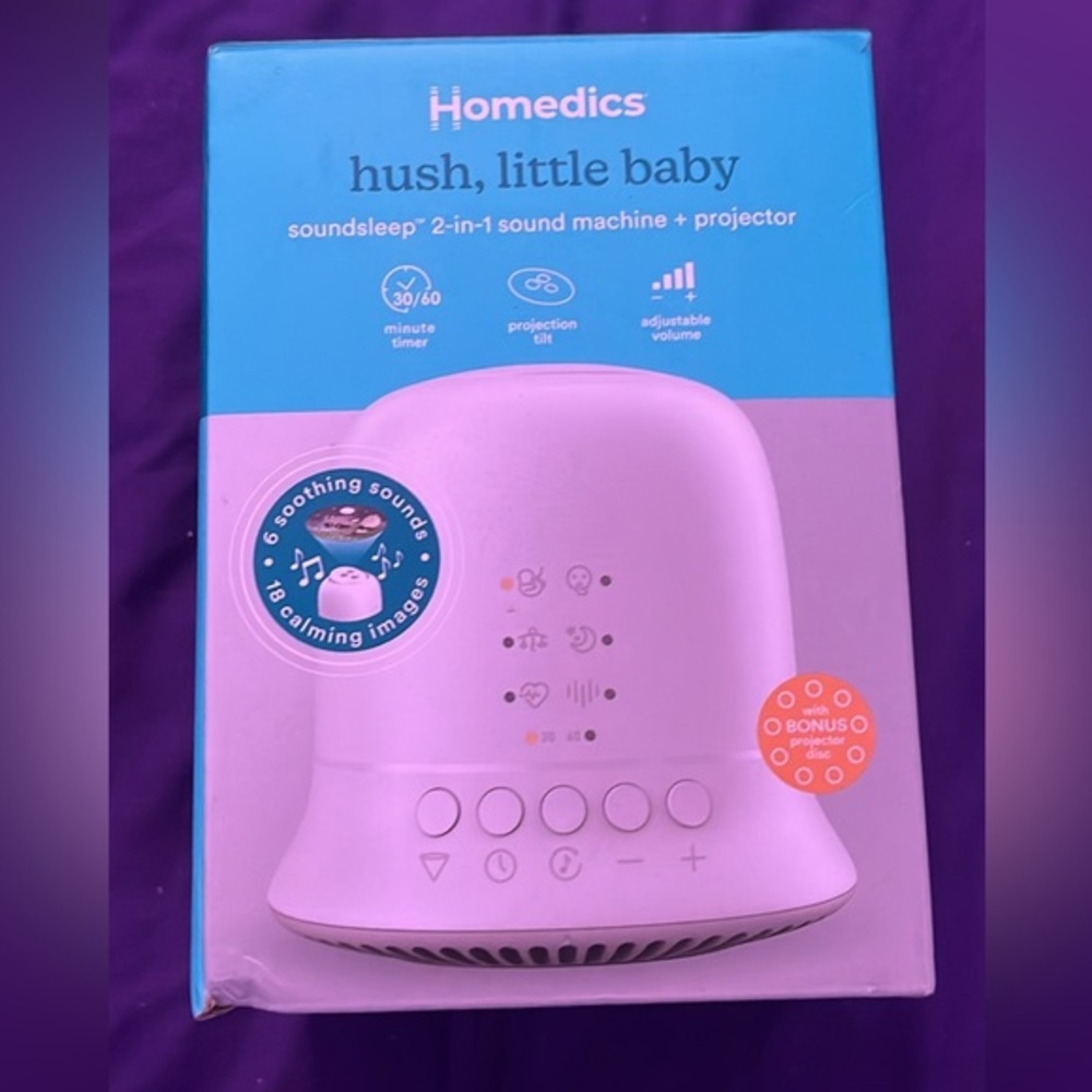 Home docs sound sleep 2 in 1 sound machine and projector